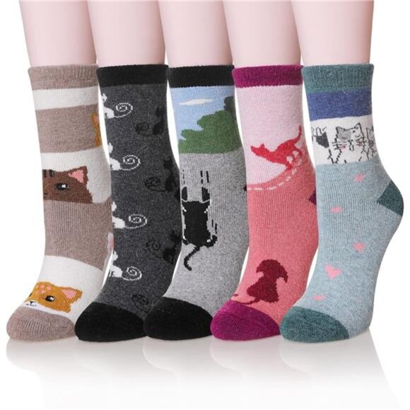 Wool Socks Thickened Winter Cozy Warm Hiking Soft Thermal - Picture 1 of 6